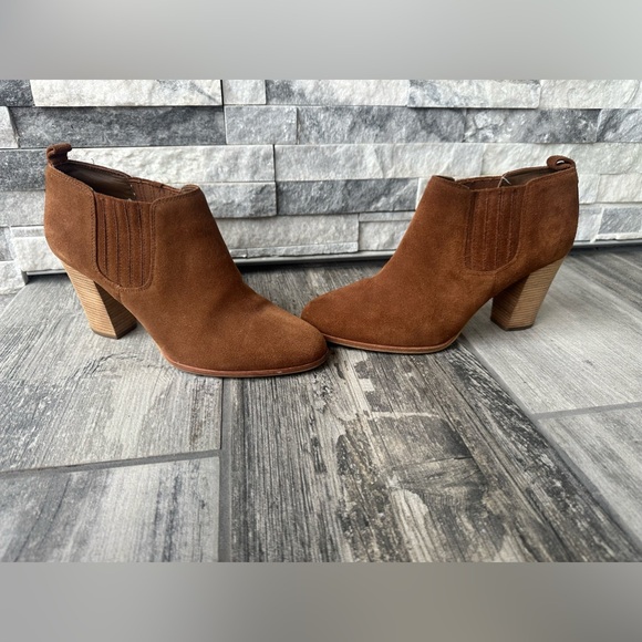 Michael KORS Suede  City Fall Winter Boho  Booties Cognac  Brown Neutral Size 9 - Picture 4 of 10